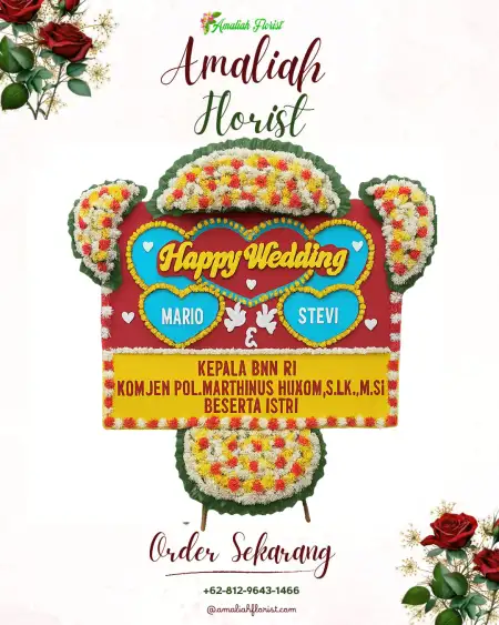 Papan Bunga Pernikahan Air Itam